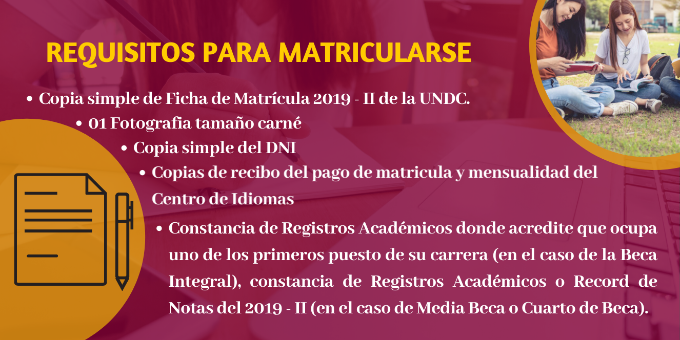 PROMOCIÓN DEL IDIOMA INGLES MODALIDADES_ BECA INTEGRAL, MEDIA BECA Y CUARTO DE BECA PARA ESTUDIANTES DE LA UNDC