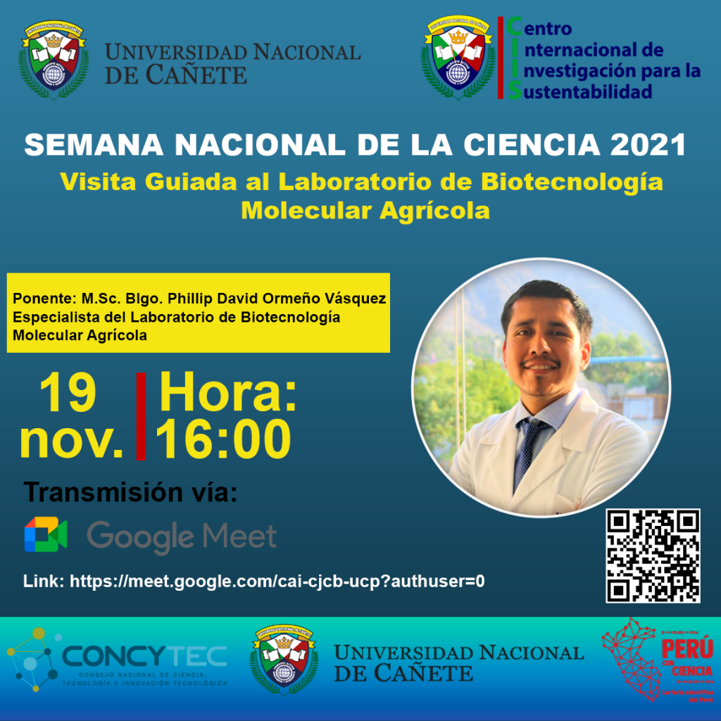 SEMANA NACIONAL DE LA CIENCIA 2021-VISITA GUIADA AL LABORATORIO DE ...