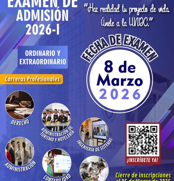DOMINGO 08 DE MARZO – EXAMEN DE ADMISION 2026-I
