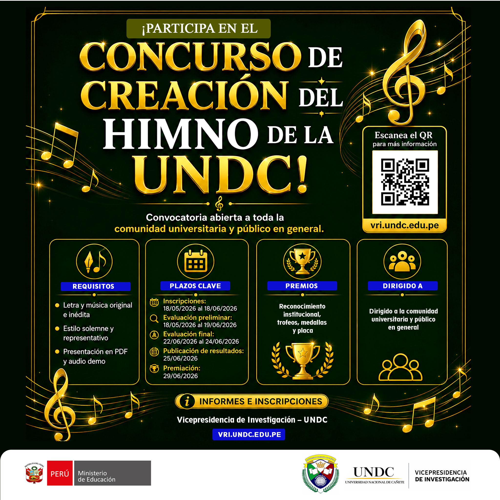 CONCURSO: HIMNO PARA LA UNIVERSIDAD NACIONAL DE CAÑETE